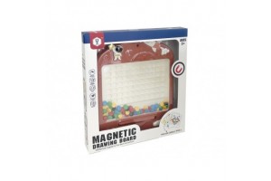 Mágneses rajztábla színes tollal és sablonokkal