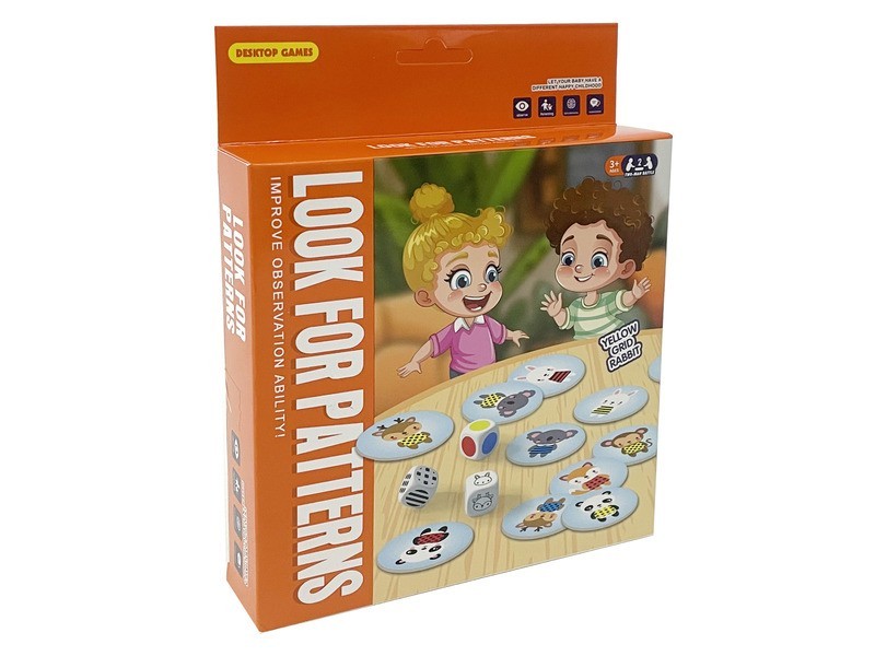 Színek és minták – logikai játék (doboz és bábuk)