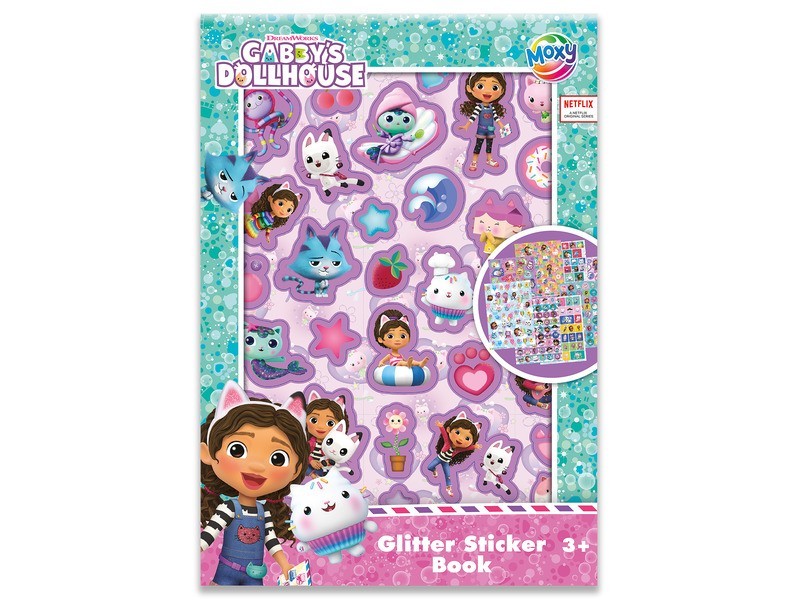 Csillogó matricák, A5 matrica könyv (8 lap)