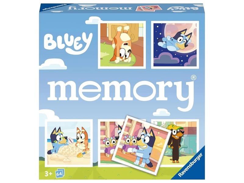 Bluey memóriajáték - színes lapkák