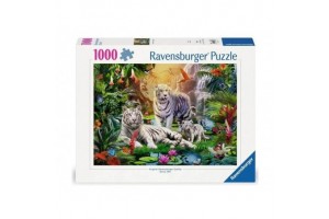 Fehér tigriscsalád puzzle (1000 db)