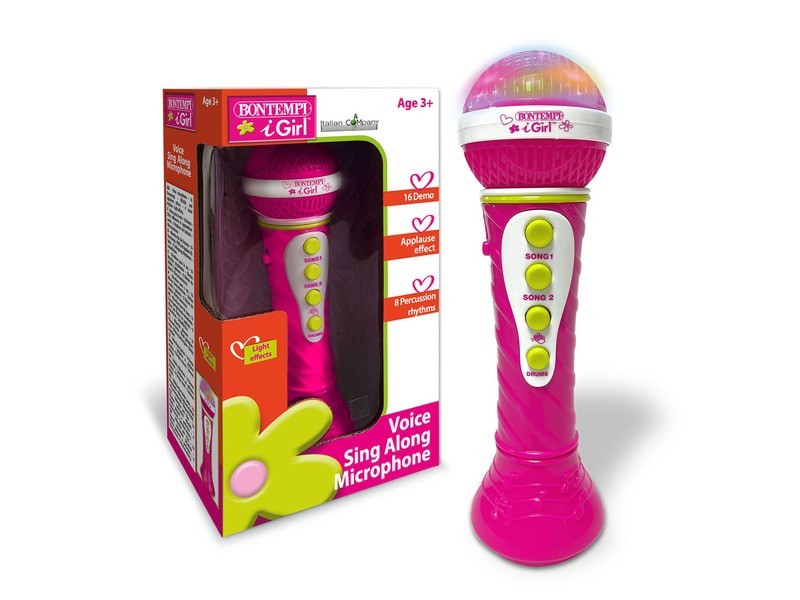 Karaoke mikrofon hang- és fényeffektekkel