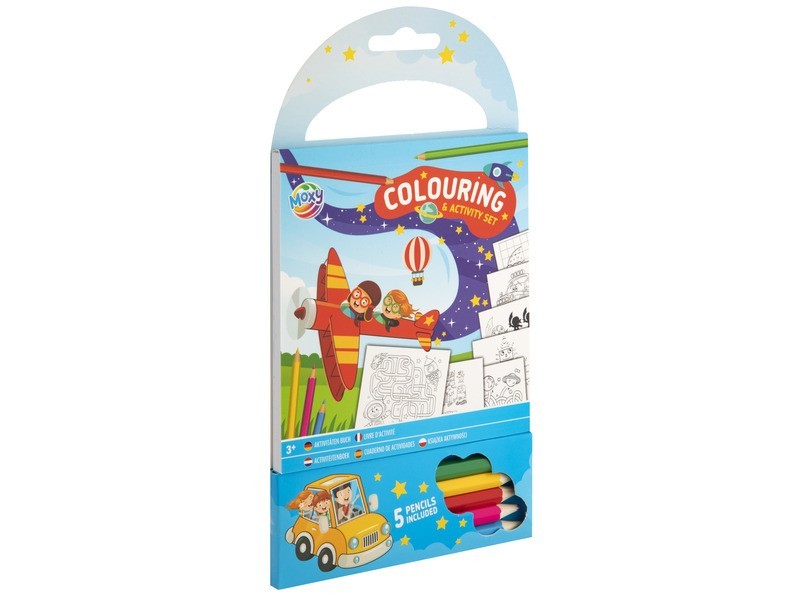 Kifestő és foglalkoztató szett 5 ceruzával