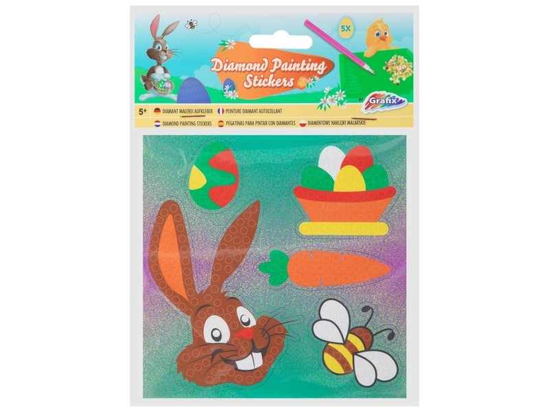 Húsvéti gyémántfestős matricák – 5 db/csomag, 2 féle