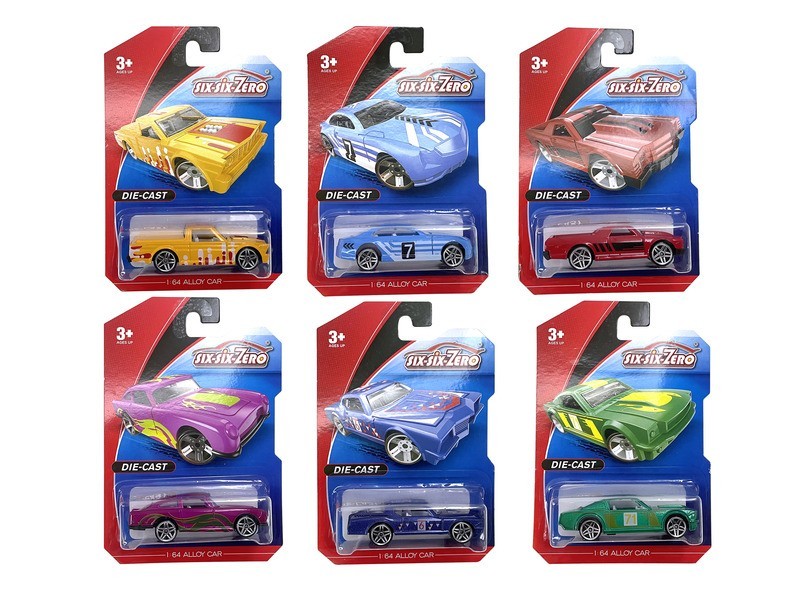 1/64 fém autó modell - 6 féle