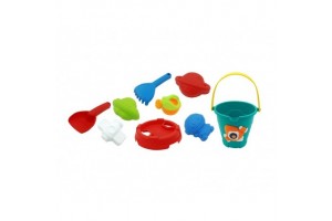 Homokozó szett vödörrel (17,5 cm) – 8 db