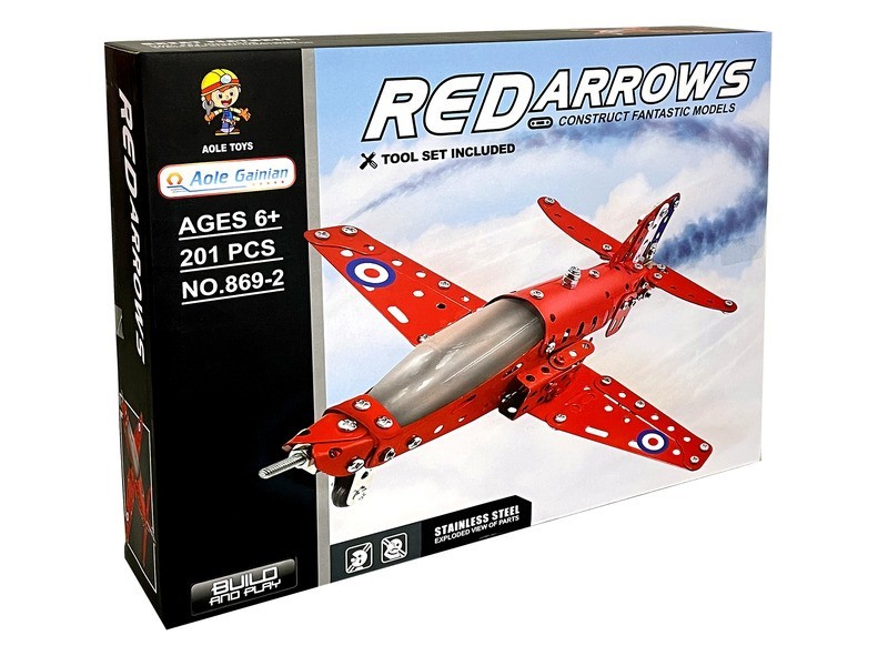 Fémépítő repülőgép 201 darabos készlet