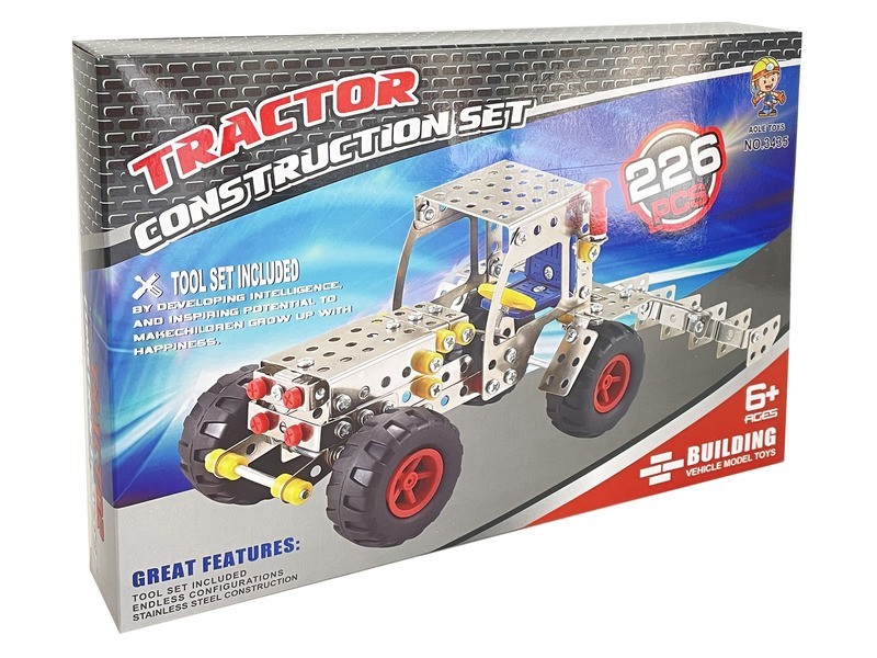 Fémépítő traktor - összeszerelhető játék