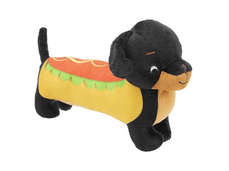 Plüss hot dog kutya (20 cm) — kétféle