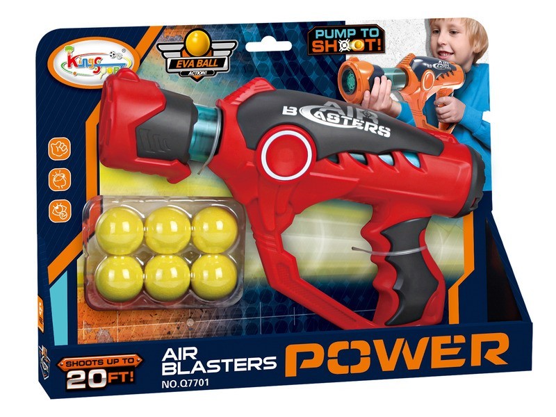 Pisztoly szivacsgolyókkal (6 db, 2,3 cm)