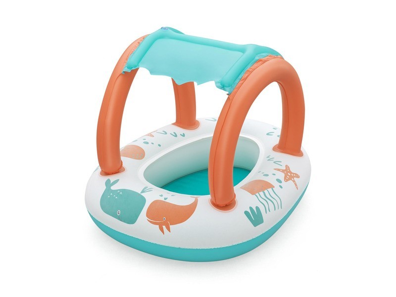 Comfort plüss árnyékolt babacsónak 84x67 cm