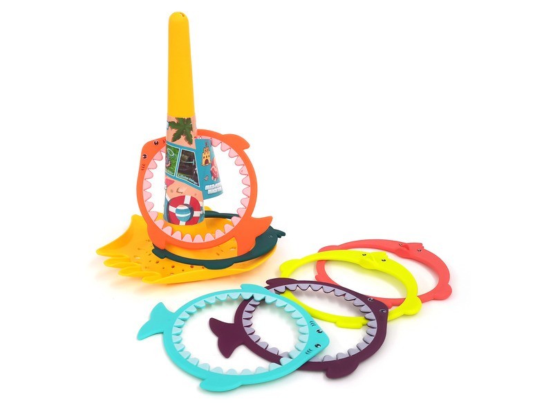 Homokozó- és dobálójáték 2x3 gyűrűvel