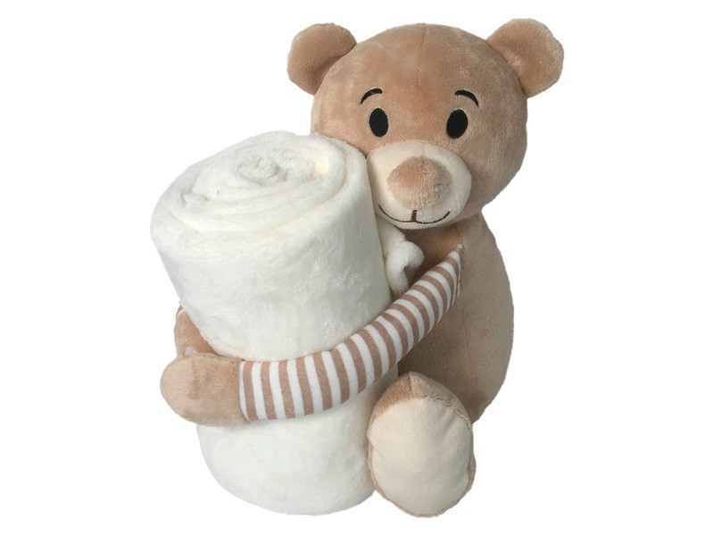 Plüss állat 25 cm takaróval — többféle