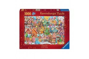 Karácsonyi süti falu 1000 db puzzle