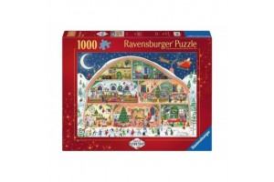 Puzzle 1000 db – A Mikulás műhelye, kirakott kép