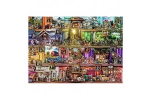 Puzzle 1000 db - Kutyus könyvtár, részletgazdag kép