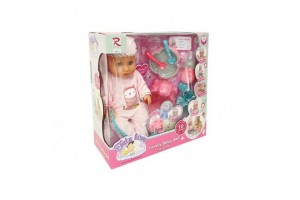 Pisilős hangot adó lánybaba kiegészítőkkel