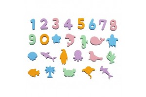 Számok és tengeri állatok fürdőjáték (26 db)