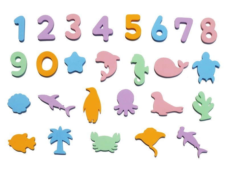 Számok és tengeri állatok fürdőjáték (26 db)