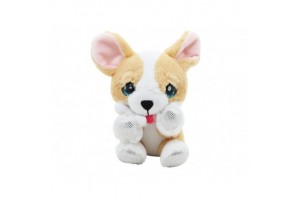 Plüss hangot adó kiskutya, 12 cm (6 féle)