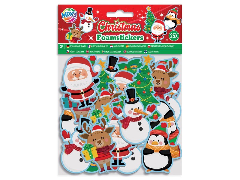 Karácsonyi szivacsmatricák (25 db)