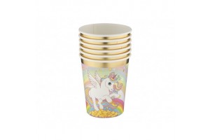 Unikornis mintás papírpohár 250 ml (6 db)