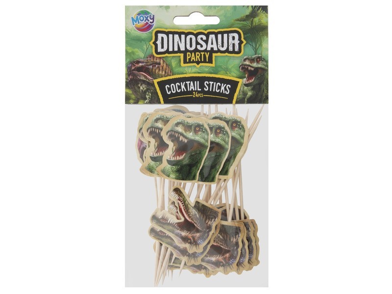 Dínós parti pálcikák 9 cm — 24 db