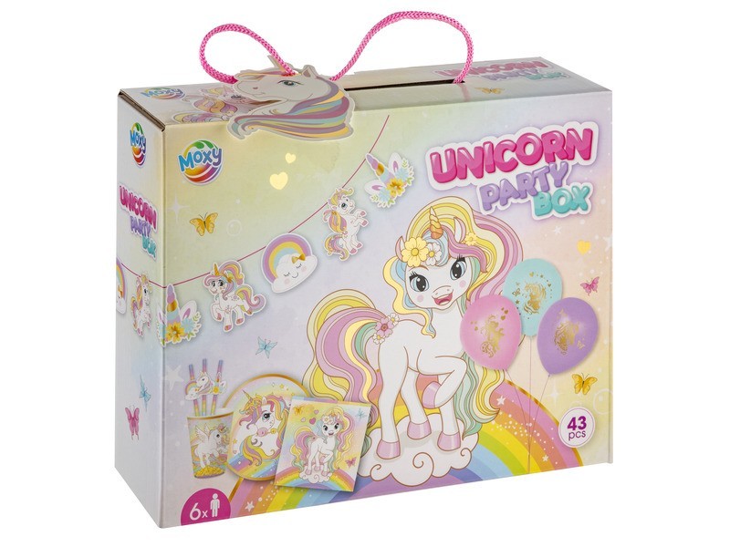 Unikornis partiszett – 6 fő, 43 db