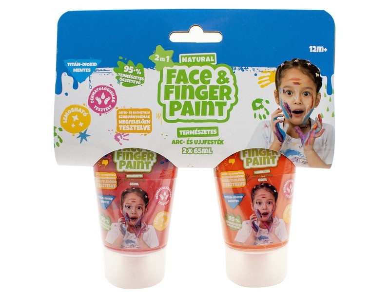 Arc- és ujjfesték 2x65 ml - Színes csomag