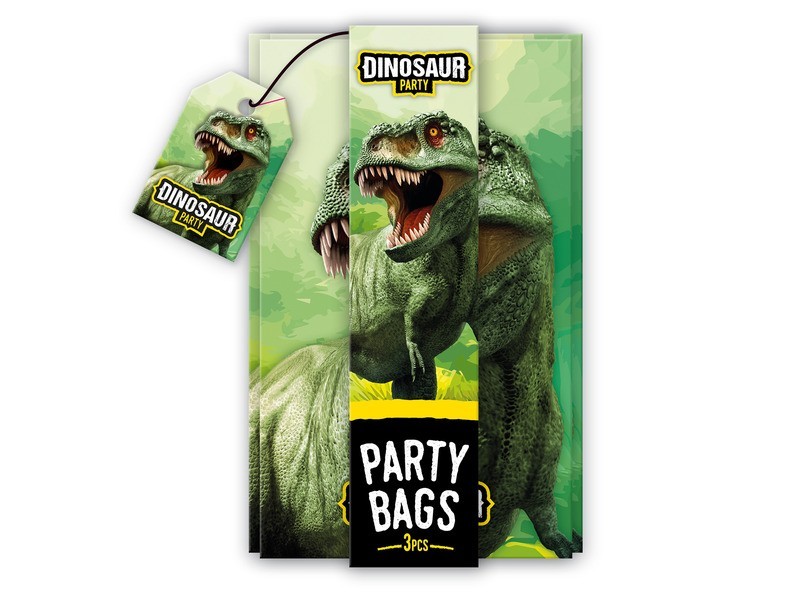 Dínós ajándéktasak (21,5×13 cm, 3 db)