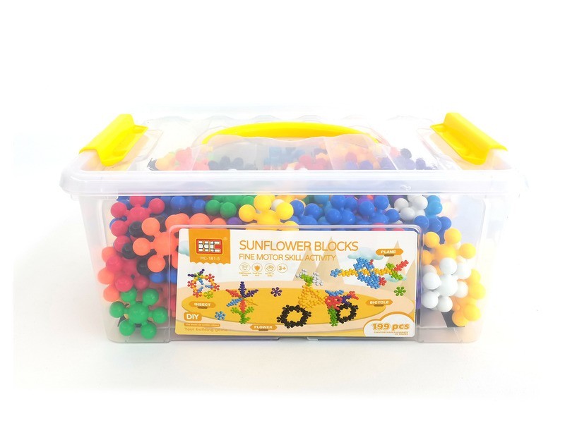 Műanyag építőjáték 199 db, 2 szín – kreatív fejlesztő játék