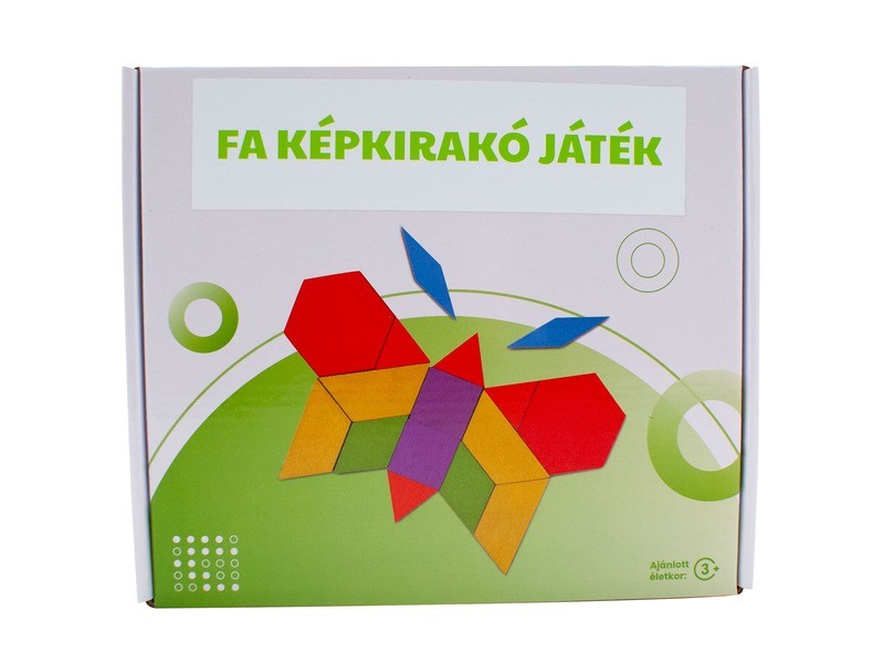 Mágneses fa képkirakó játék – színes elemek