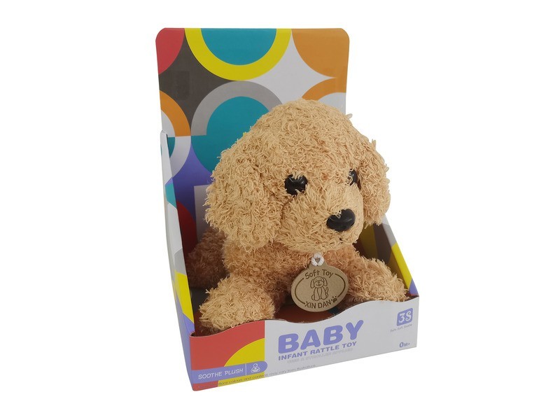 Drapp plüss kutya, 20 cm