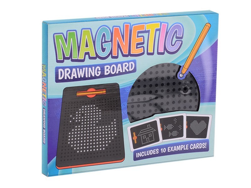 Mágneses golyós rajztábla 10 feladványkártyával