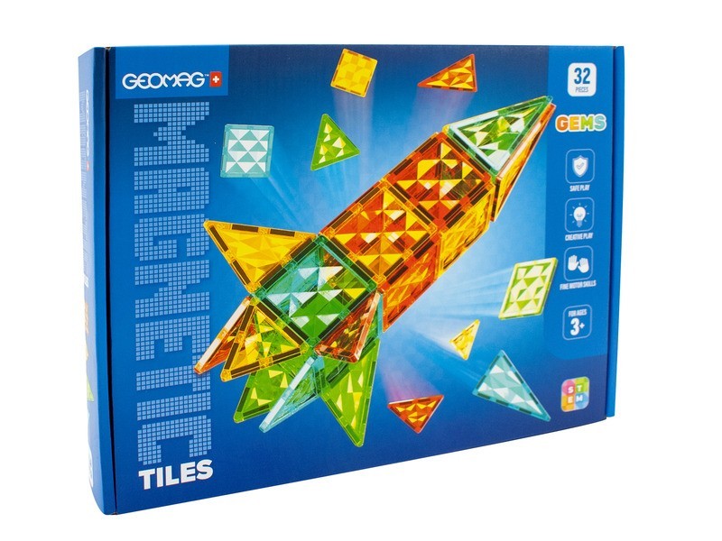 Geomag Magnetic Tiles Gems 32 - Rakéta készlet
