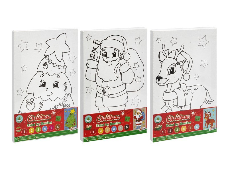 Karácsonyi festés számok szerint, 3 féle