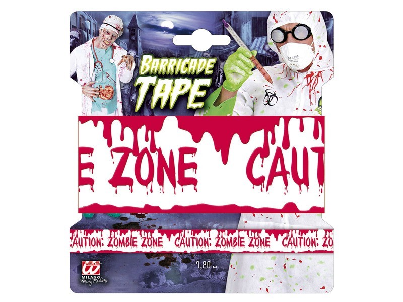 Halloween Zombie Zone dekorációs szalag