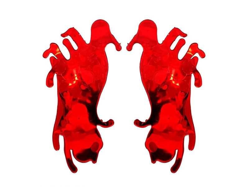 Halloween véres láb ablak dekoráció matrica