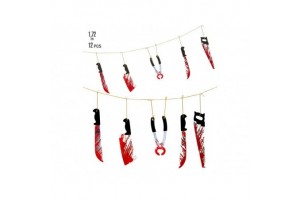 Halloween girland - véres eszközök (1,7 m)