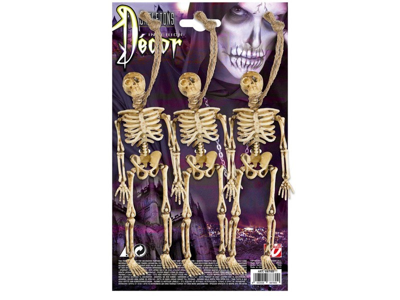 Halloween csontváz 15 cm, 3 db