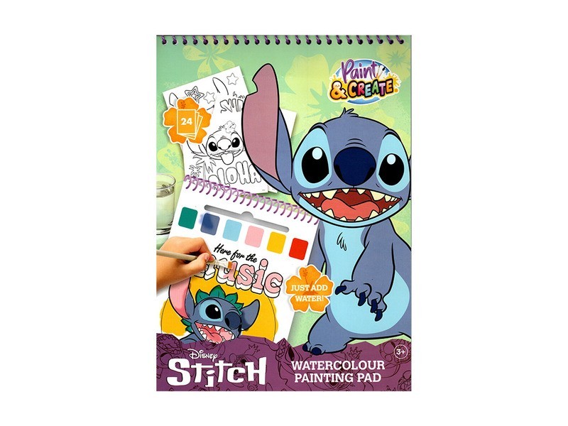 Vízfestős könyv - Stitch borító
