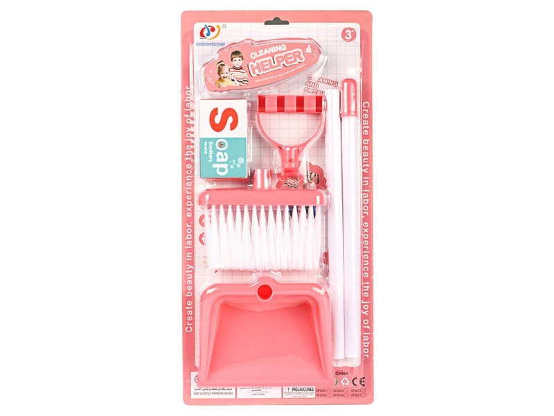 Rózsaszín takarító szett - pink