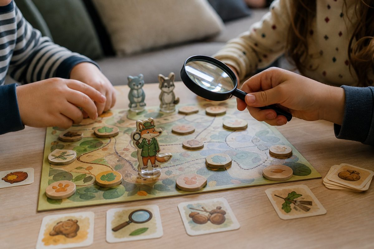 Rókanyomon társasjáték hangulatú nyomozás gyerekekkel