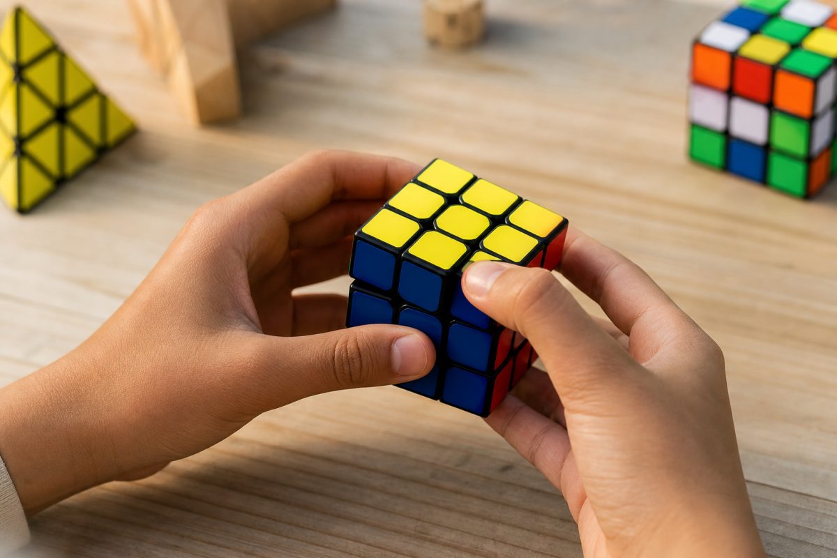 Sárga kereszt gyakorlása rubik kocka kirakása közben