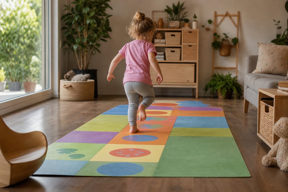 Biztonságosan előkészített szoba Twister játékhoz