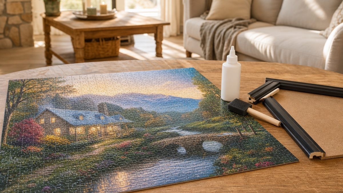 Puzzle ragasztás és keretezés: így lesz a kirakóból falikép