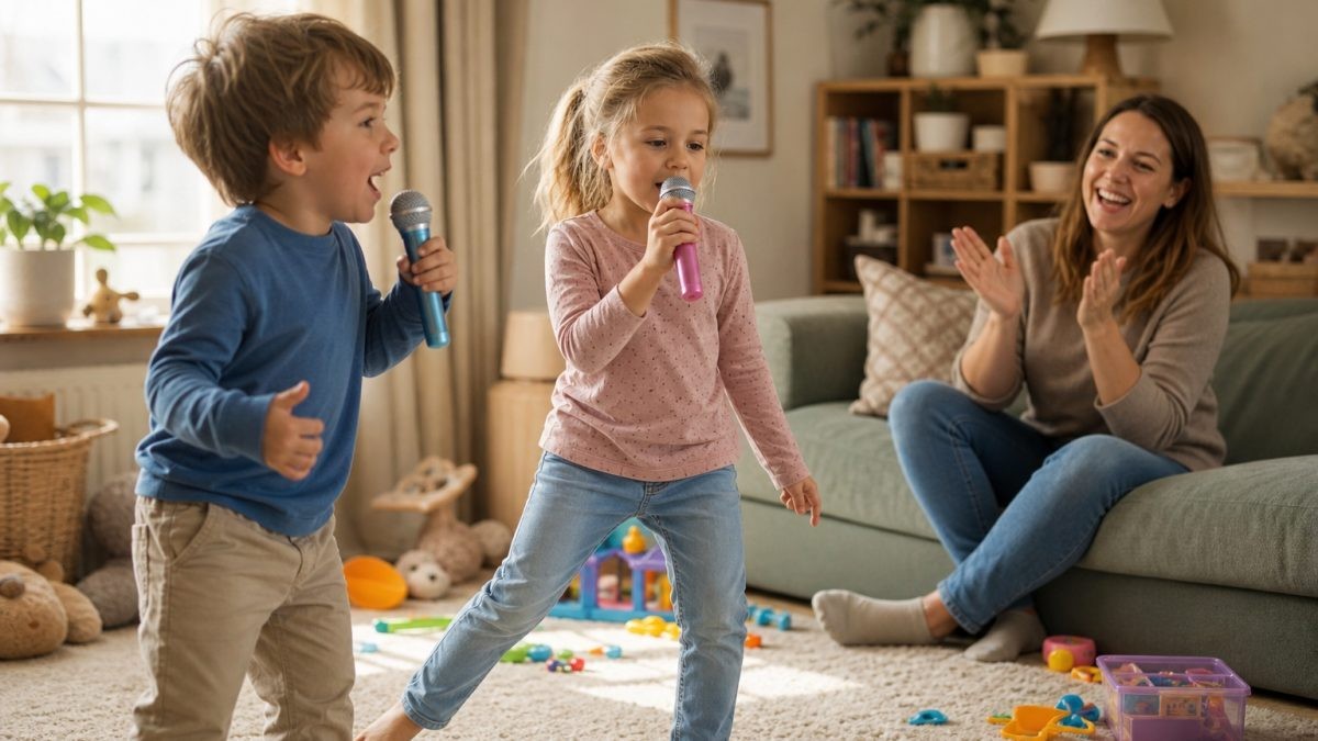Karaoke és mikrofon gyerekeknek: éneklős játékok otthonra
